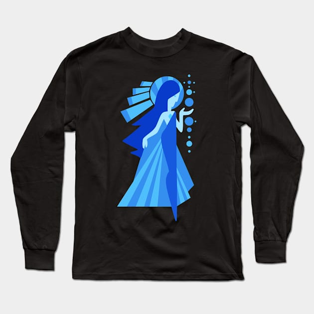 Diamond Authority - Blue Diamond Long Sleeve T-Shirt by valentinahramov